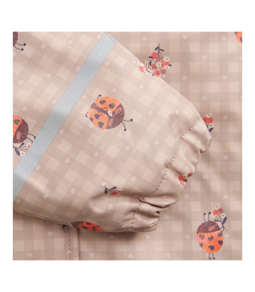 Regenjacke mit abnehmbarer Kapuze gefüttert Marienkäfer