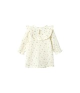 Musselin-Kleid langarm Blumen