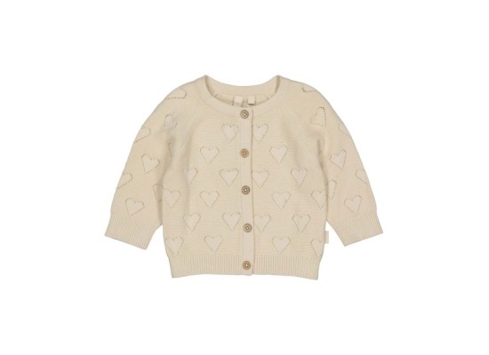 Ajour-Strickjacke Herzen