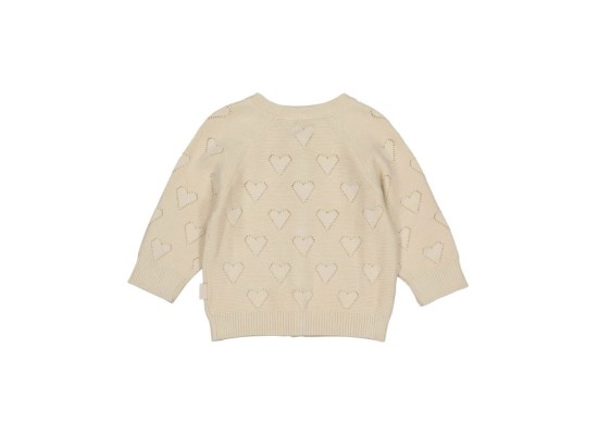 Ajour-Strickjacke Herzen