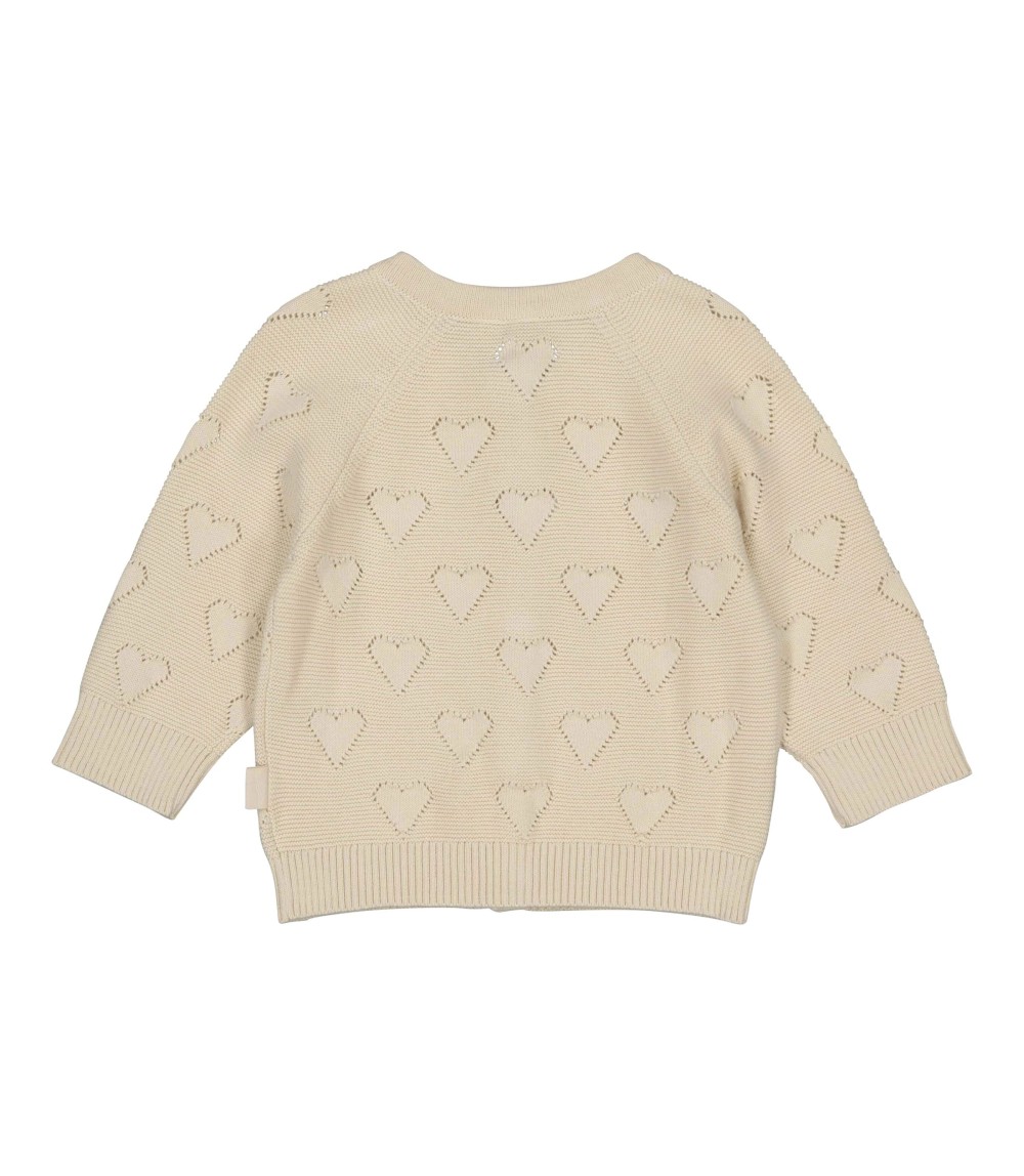 Ajour-Strickjacke Herzen