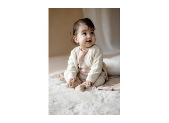 Ajour-Strickjacke Herzen