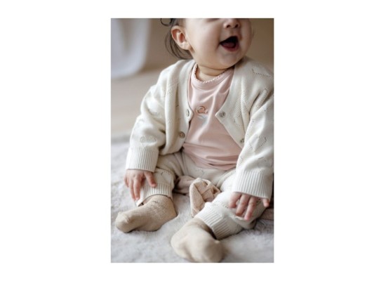 Ajour-Strickjacke Herzen