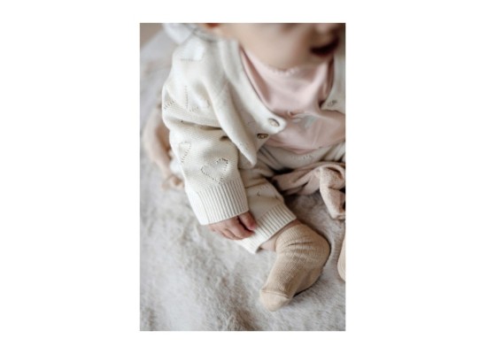 Ajour-Strickjacke Herzen