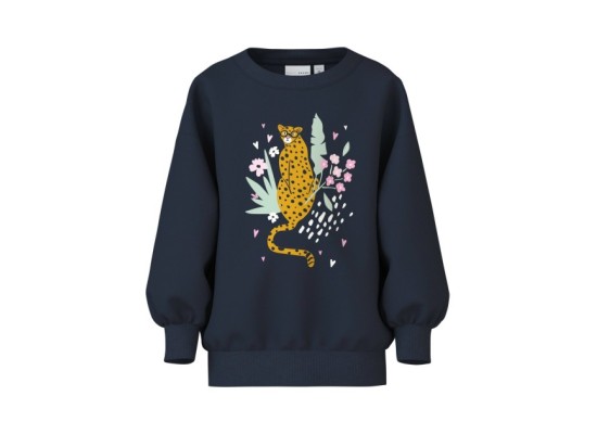 Sweatshirt Leopard Blumen