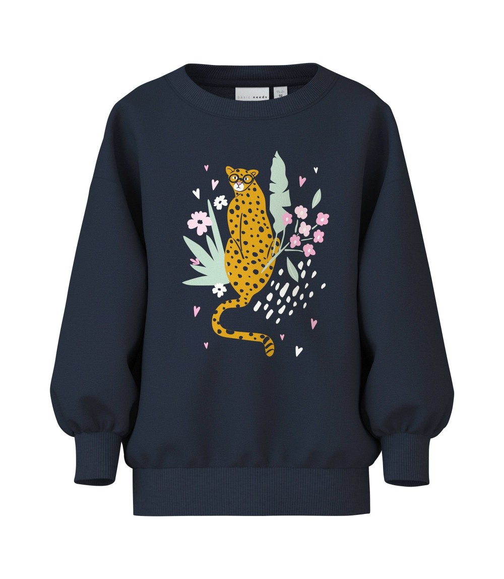 Sweatshirt Leopard Blumen