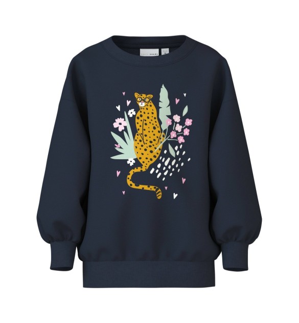 Sweatshirt Leopard Blumen