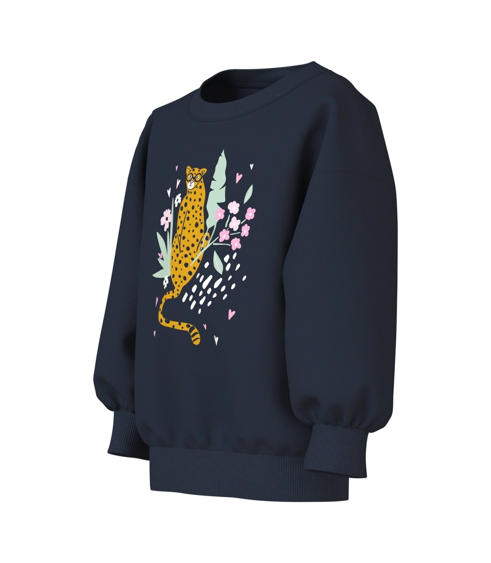 Sweatshirt Leopard Blumen