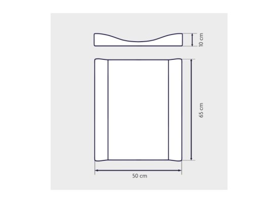 Keilwickelauflage Wave 65x50 cm