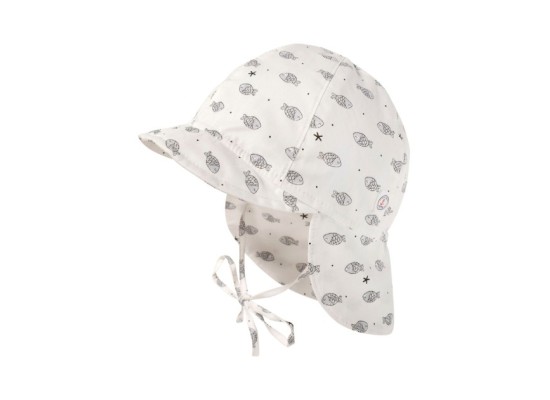 Schirmmütze mit Nacken- und UV-Schutz Fische