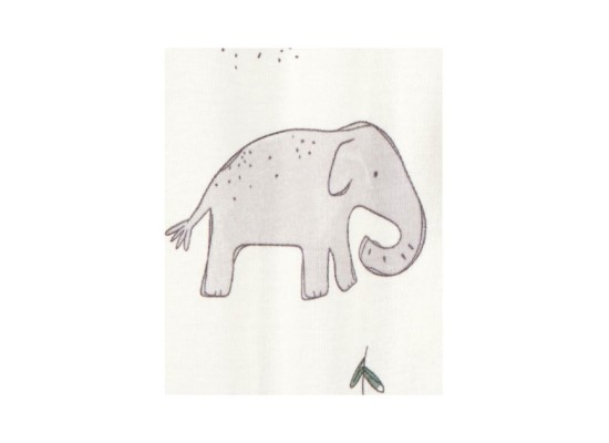 2er-Pack Schlafoverall mit Fuß Ringel Elefanten