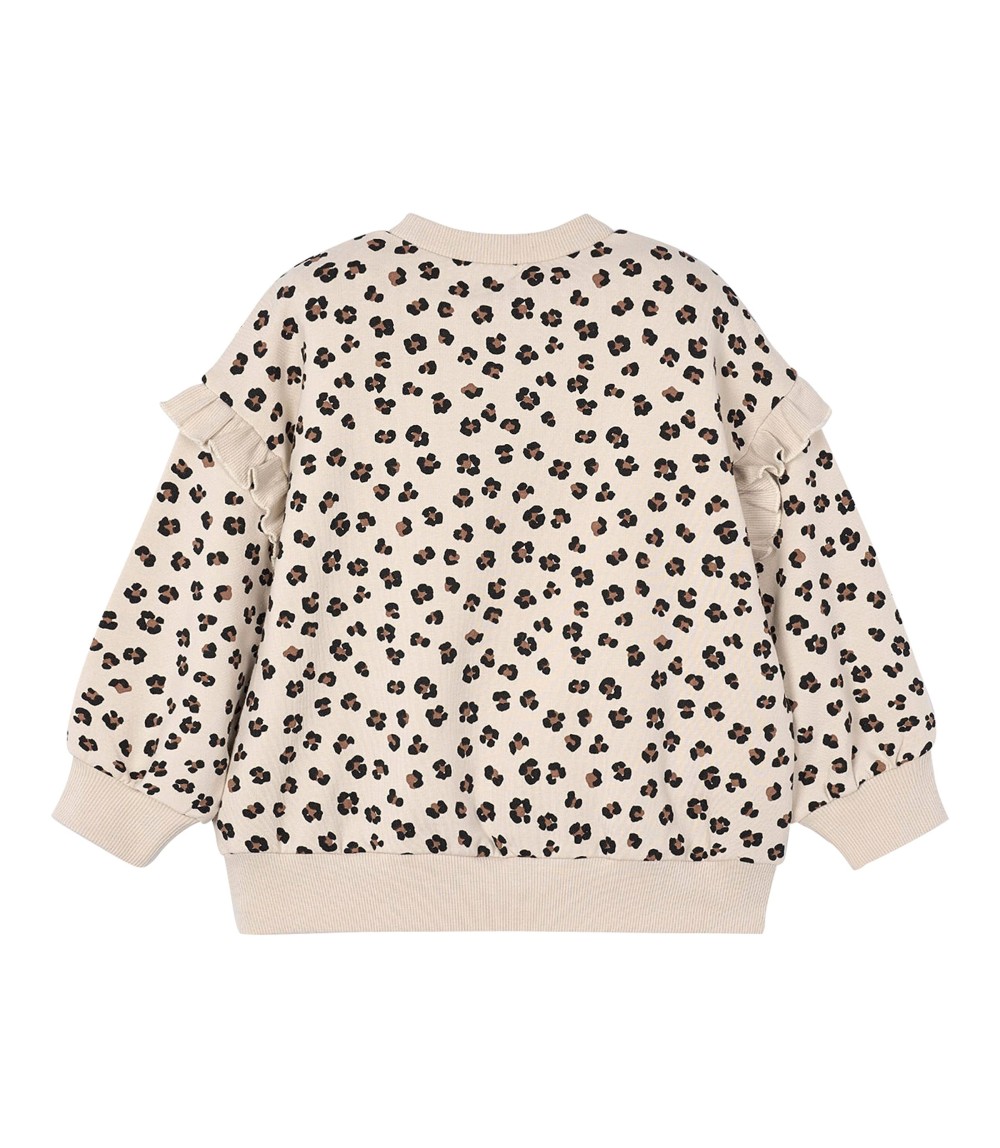 Sweatshirt Leoprint Rüschen