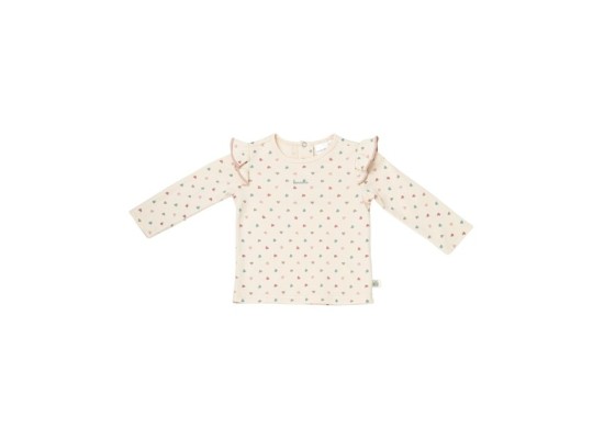 Shirt langarm Volant Herzen