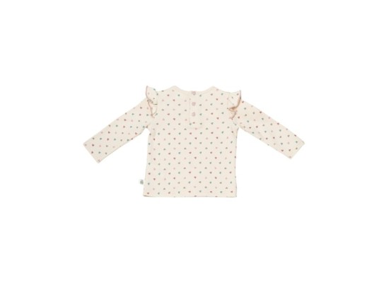 Shirt langarm Volant Herzen