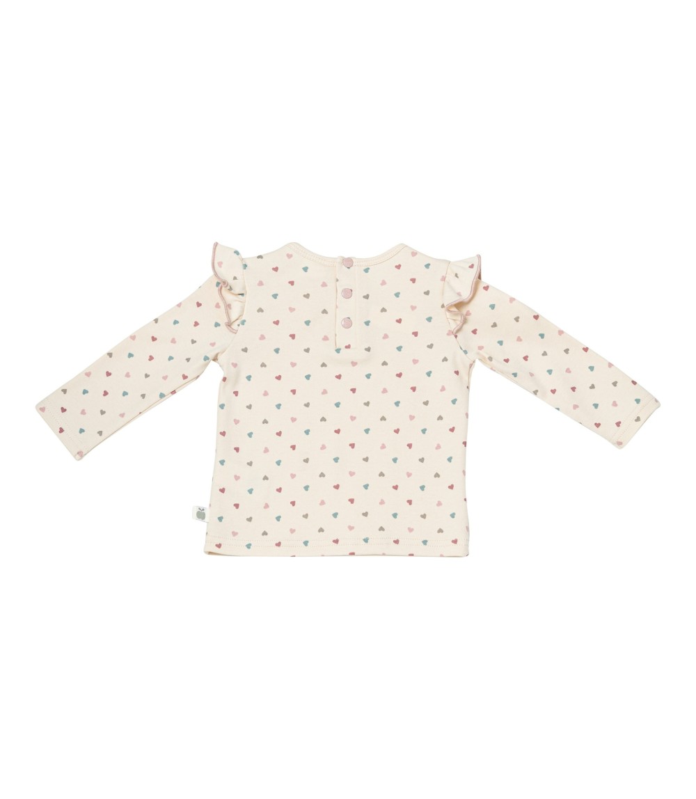 Shirt langarm Volant Herzen