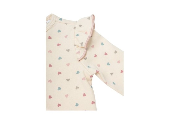 Shirt langarm Volant Herzen