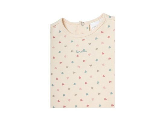 Shirt langarm Volant Herzen