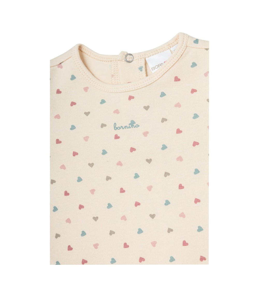 Shirt langarm Volant Herzen