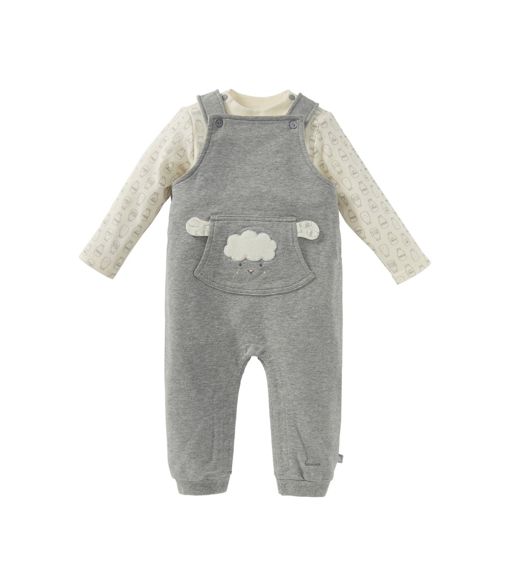 2-tlg. Set Latzhose und Shirt langarm Schaf