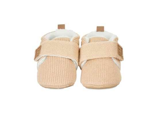 Strick-Krabbel- und Hausschuhe mit Klettverschluss