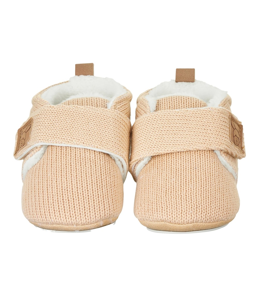 Strick-Krabbel- und Hausschuhe mit Klettverschluss