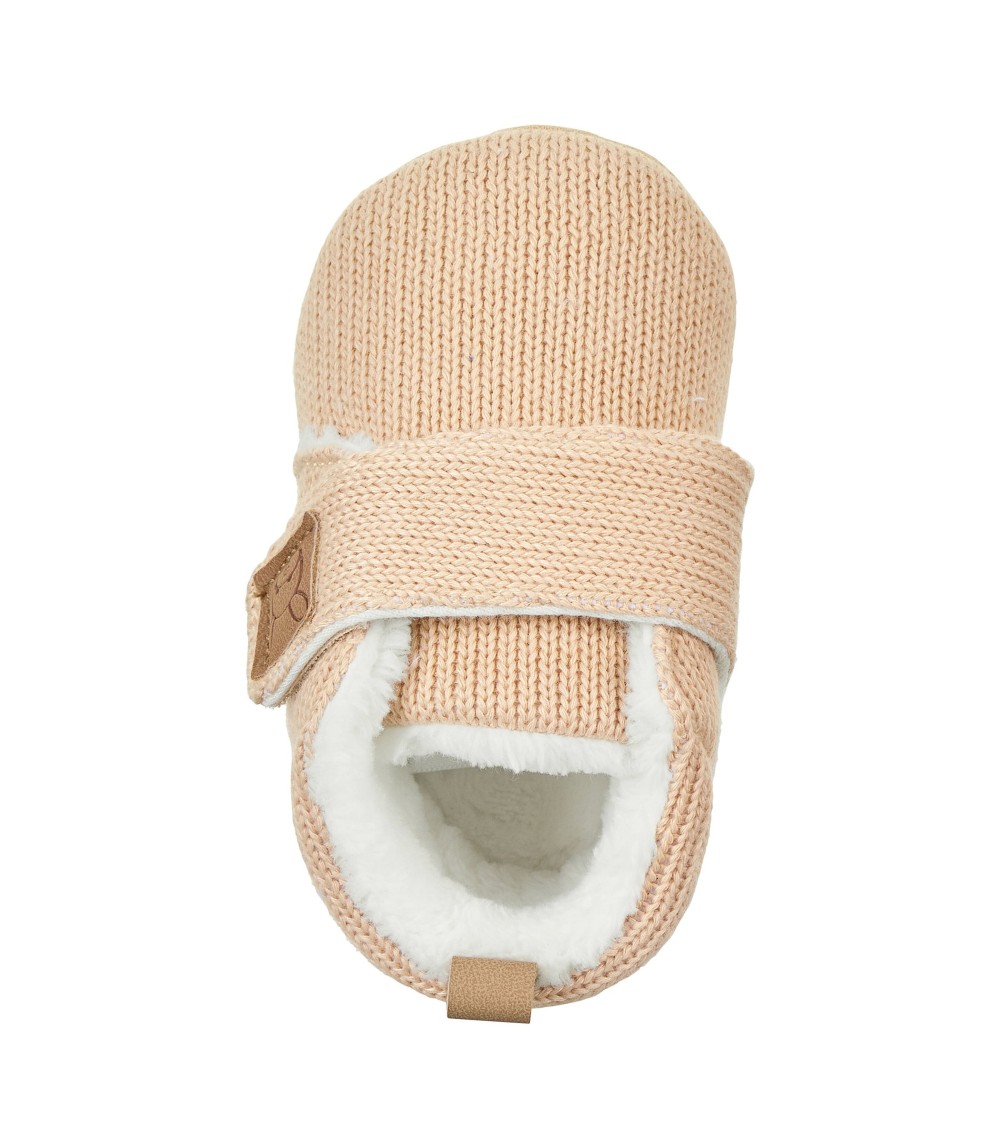 Strick-Krabbel- und Hausschuhe mit Klettverschluss