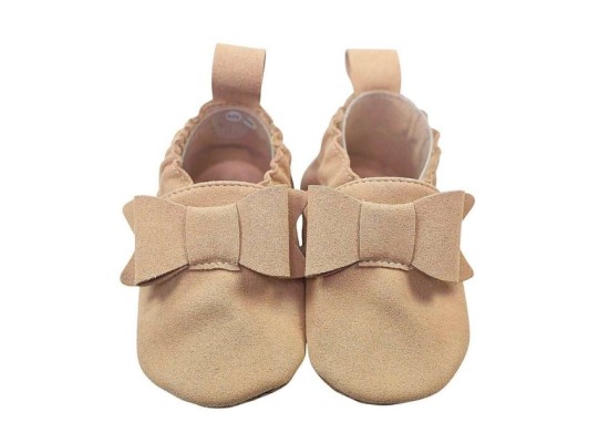 Kinderschuhe RecyStep Schleife beige