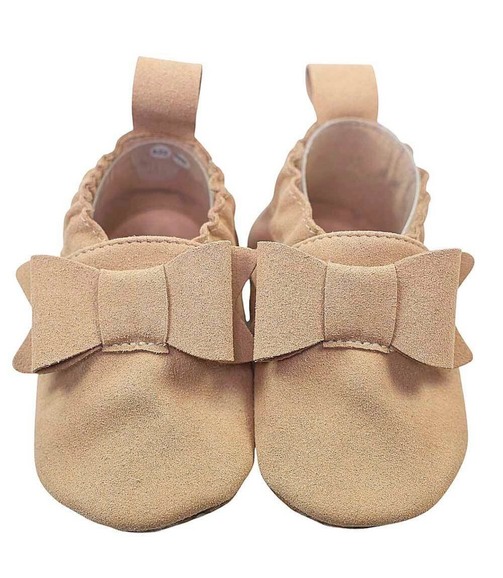Kinderschuhe RecyStep Schleife beige