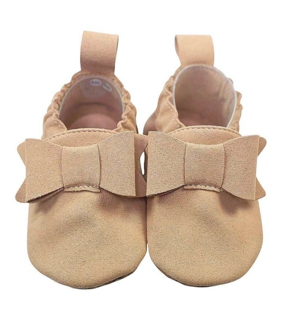 Kinderschuhe RecyStep Schleife beige