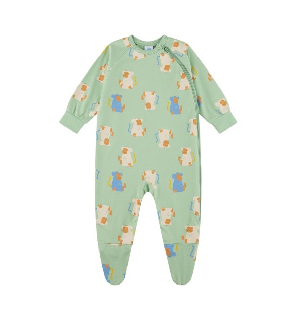 Schlafoverall mit Fuß Affen