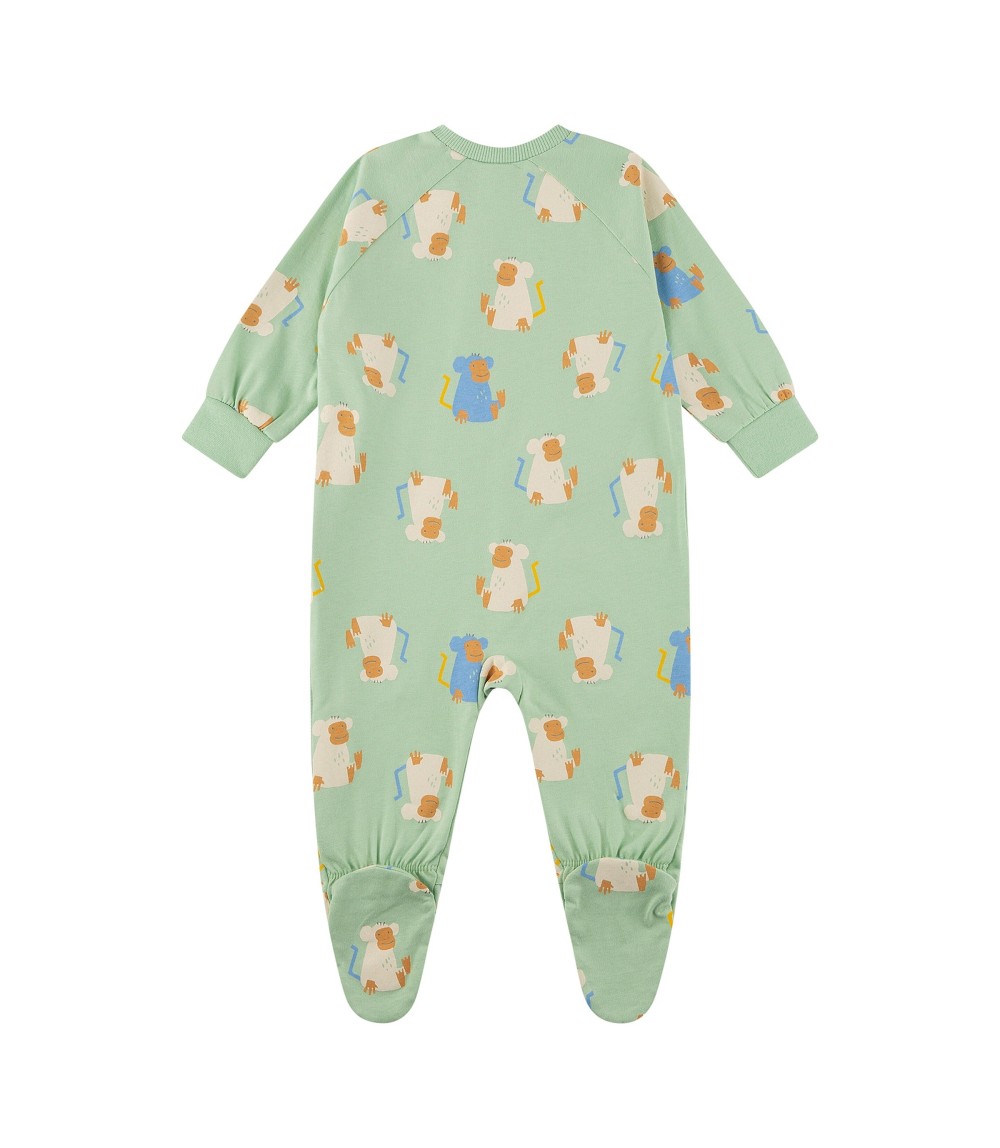 Schlafoverall mit Fuß Affen