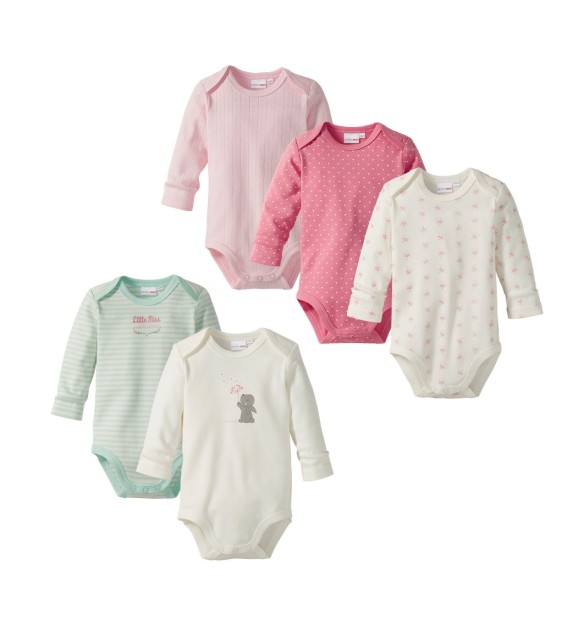 5er-Pack Bodys langarm