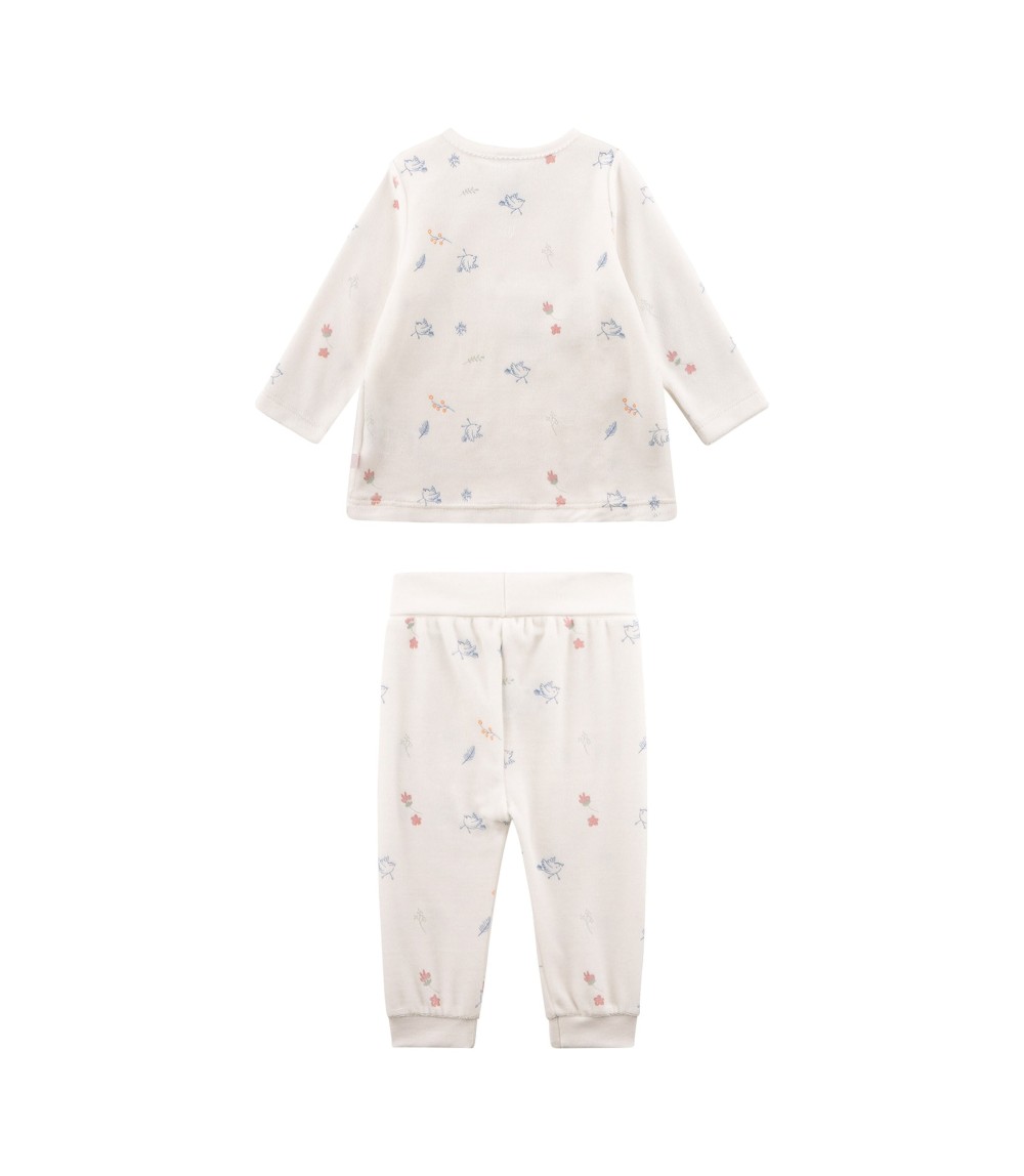 Nicki-Schlafanzug lang Vögel