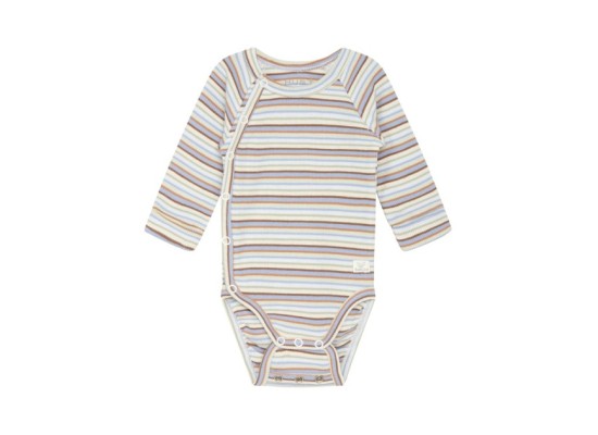 Wickelbody langarm Ringel Rippqualität