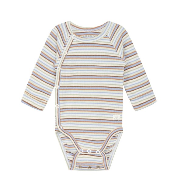 Wickelbody langarm Ringel Rippqualität