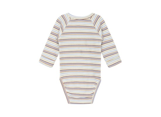 Wickelbody langarm Ringel Rippqualität