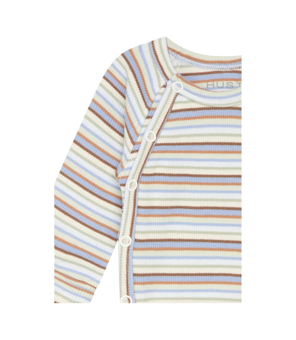 Wickelbody langarm Ringel Rippqualität