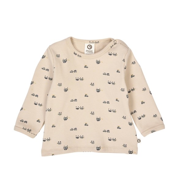 Shirt langarm Autos Rippqualität