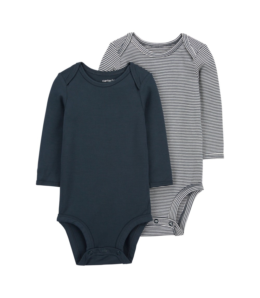 2er-Pack Bodys langarm Ringel