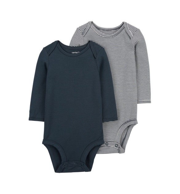 2er-Pack Bodys langarm Ringel