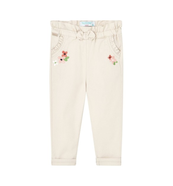 Hose Blumenstickerei