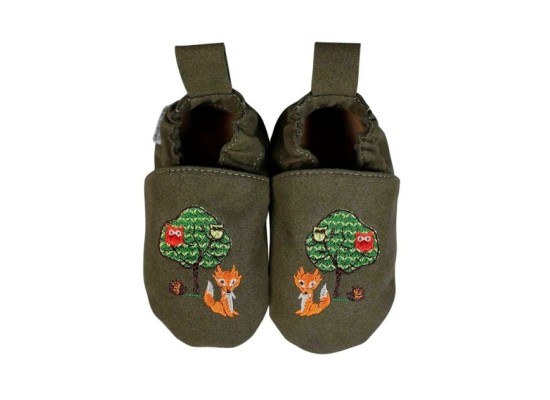 Kinderschuhe RecyStep Waldtiere grün