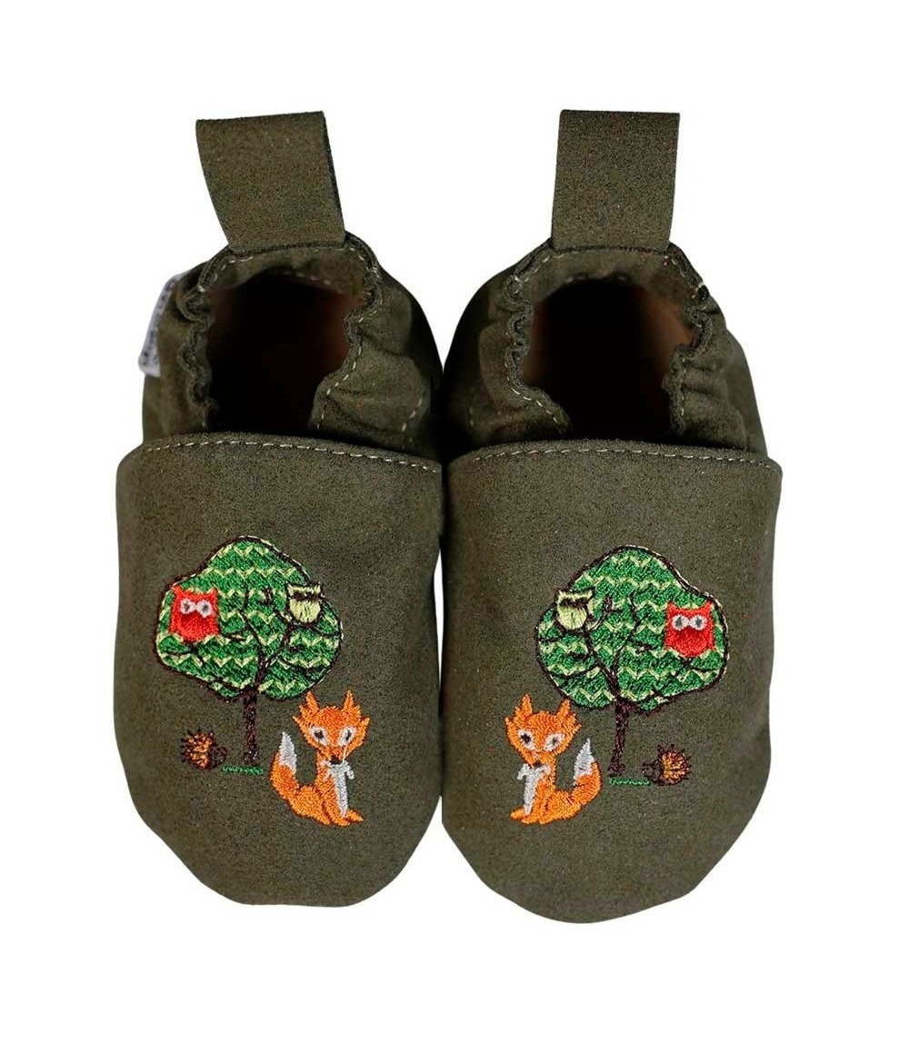 Kinderschuhe RecyStep Waldtiere grün