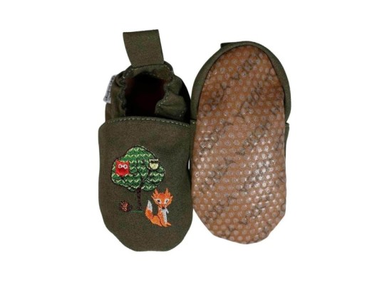 Kinderschuhe RecyStep Waldtiere grün