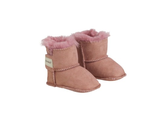 Lammfellschuhe mit Klettverschluss