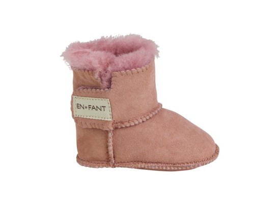 Lammfellschuhe mit Klettverschluss