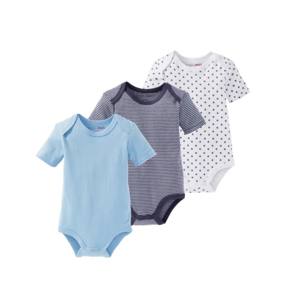 3er-Pack Bodys kurzarm