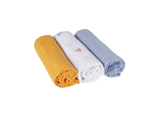 3er Pack Mullwindeln 80x80 cm