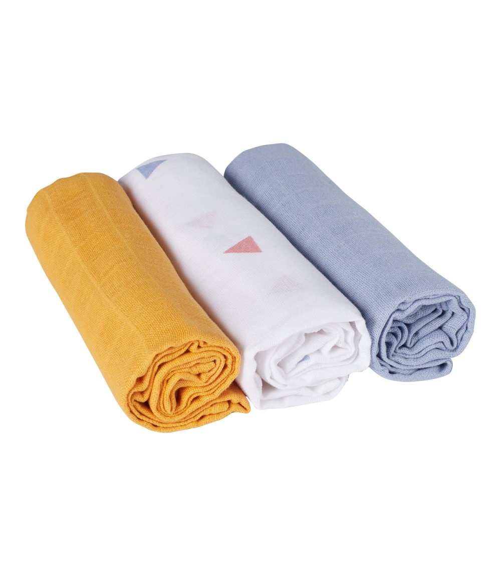 3er Pack Mullwindeln 80x80 cm