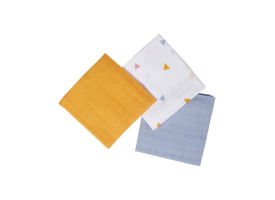 3er Pack Mullwindeln 80x80 cm